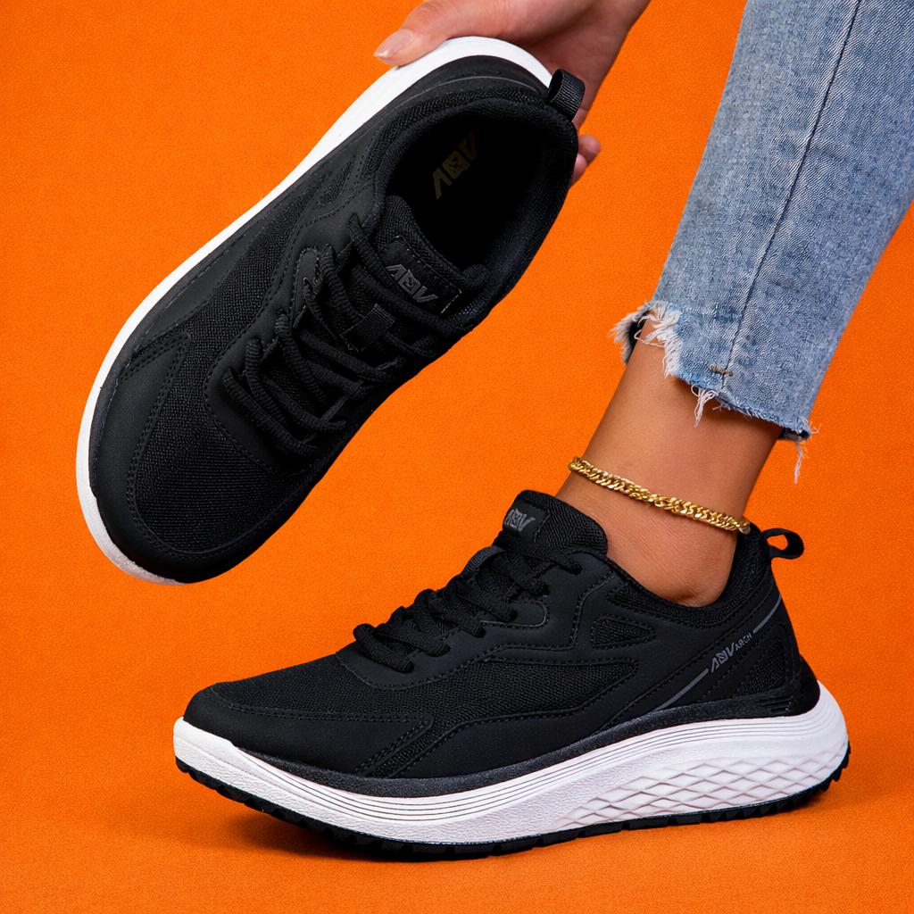 Womens 5 Wide Toes running shoes Large Size 7-11 Athletic Casual Shoes - Lightweight, breathable mesh sneaker with shock absorption, non-slip sole, lace-up closure for all seasons all-season travel footwear