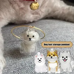 Memorial Pet Keychain for Deceased Dogs Cats - Transparent keychain to Store Fur, Sympathy Gift for Pet Loss, Remembrance Keyring for Grieving Owners (DIY)