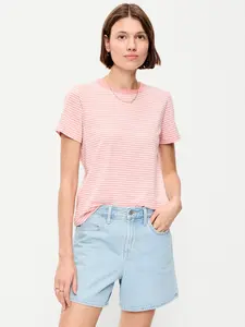 Old Navy Women's EveryWear Crew-Neck Striped T-Shirt