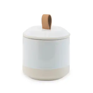 The Natural Ceramic Bath Accessories - Cotton Jar