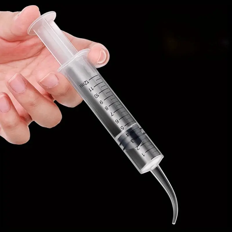 10pcs Outlet Bent Mouth Syringe Silicone Rubber Syringe, Elbow Syringe Bird Feeding Breast Feeding Medicine Feeder 12ml Plastic Syringe Needleless Bird Supplies