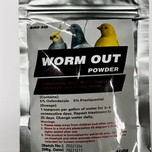 Worm-Out Powder for Pigeons, for Pigeons, Canary, Finches, Parakeet, Cockatiels, Parrots, Cage Small Birds, and Aviary Birds