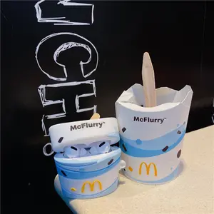 1 piece of McFlurry-style earphone case,Cute wireless Bluetooth earphone case, drop resistant, durable and stylish accessory, suitable for AirPods pro3/1/2/3/4/pro/pro2(Different models may have different shapes)