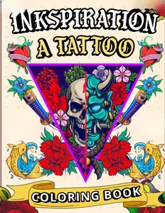 Inkspiration: A Tattoo Coloring Book - 50 Unique Designs for Relaxation & Creativity - Single-Sided Pages Prevent Bleed-Through - Perfect for Tattoo Lovers & Artists - Ideal Gift for Coloring Book Fans