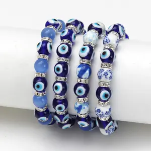 Freshwater Pearl "Evil Eye" Bracelet — Women's Star-Style Micro-Pavé Pearl Wrist Jewelry