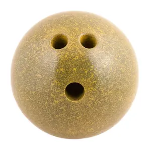 212 MAIN 5 lbs Plastic Rubberized Bowling Ball, Yellow, Easy Grip Rubberized Surface, Round Shape