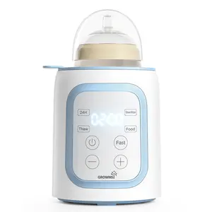 Grownsy Bottle Warmer, 8-in-1 Fast Baby Milk Warmer with Timer for Breastmilk or Formula, Accurate Temperature Control, Multifunctional Baby Bottle Warmers for All Bottles- Blue