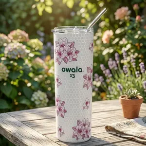 OWALA Sakura Blossoms Azalea 13 Masters Edition Tumbler 20oz – Limited Release Stainless Steel Insulated Water Bottle, Leak-Proof Travel Mug, Perfect Gift for Mother’s Day