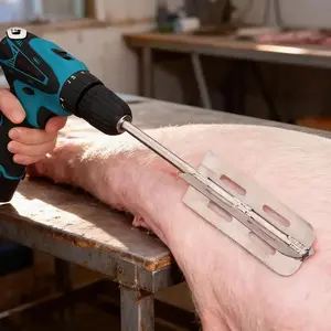 Stainless Steel Hog Hair Scraper Portable Labor Saving Livestock Dehairing Tool For Slaughter Factory Livestock Dehairing