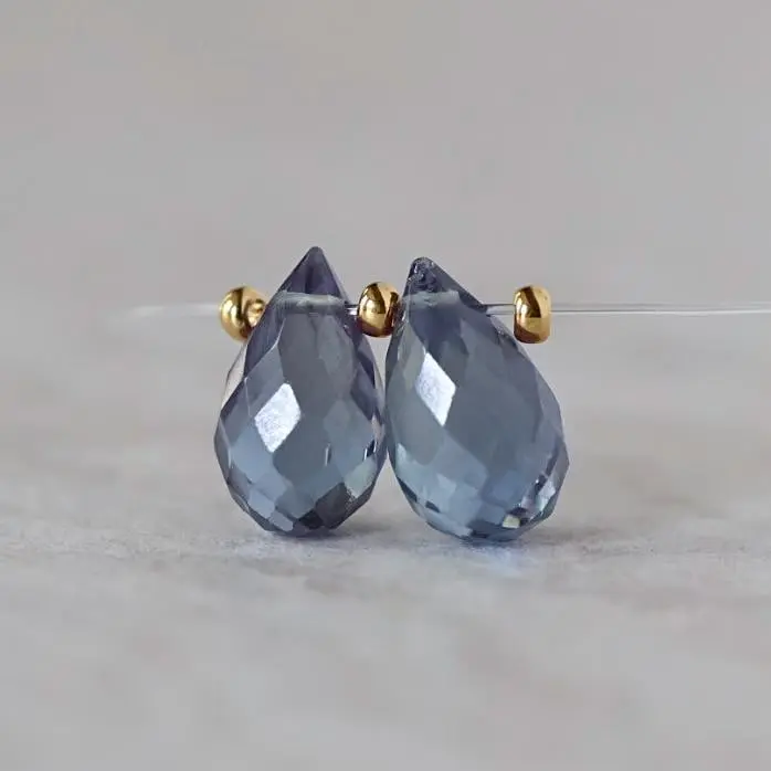 10mm Alexandrite Briolette Beads Faceted Teardrops Drops Gemstone for DIY Jewelry Making DIY Earrings Necklace