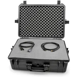 CASEMATIX XL Waterproof Gaming Case Fits Valve Index VR Headset Controllers & Accessories in Customizable Foam Durable Plastic Protection Folding Handle 23" Hard Storage Case for Rugged Travel - Usb