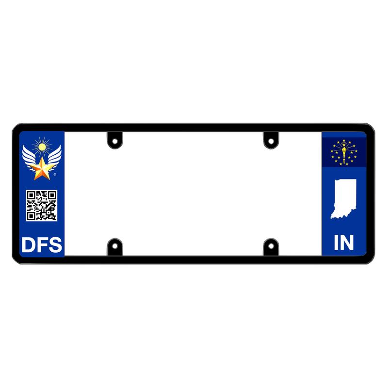 DFS Indiana IN Patented License Plate Frame Holder