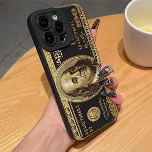 Money Pattern Phone Case Casing, Fashion Phone Protective Cover, Shockproof Phone Cover, Phone Accessory Compatible with iPhone 11 12 13 14 15 16 Pro Max