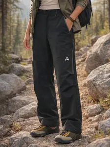 Women's Outdoor Sports Fleece Pants, Athleisure Pants, Zipper Pocket Design, Ideal for Spring Summer Fall Daily Wear, Versatile Hiking & Casual Use, Activewear Bottoms, Athleisure Fitness Pants