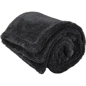 PEASUG Microfiber Towels for Cars, Double Sided Car Drying Towel Detailing Wash Extra Large Super Absorbent Mega Cleaning Cloth, 1200GSM Microfiber Drying Towels for Cars, 36 x 24 inch Black