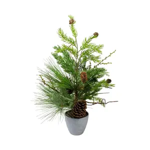 Northlight 2' Potted Mixed Pine Cedar and Twig Tree - Unlit