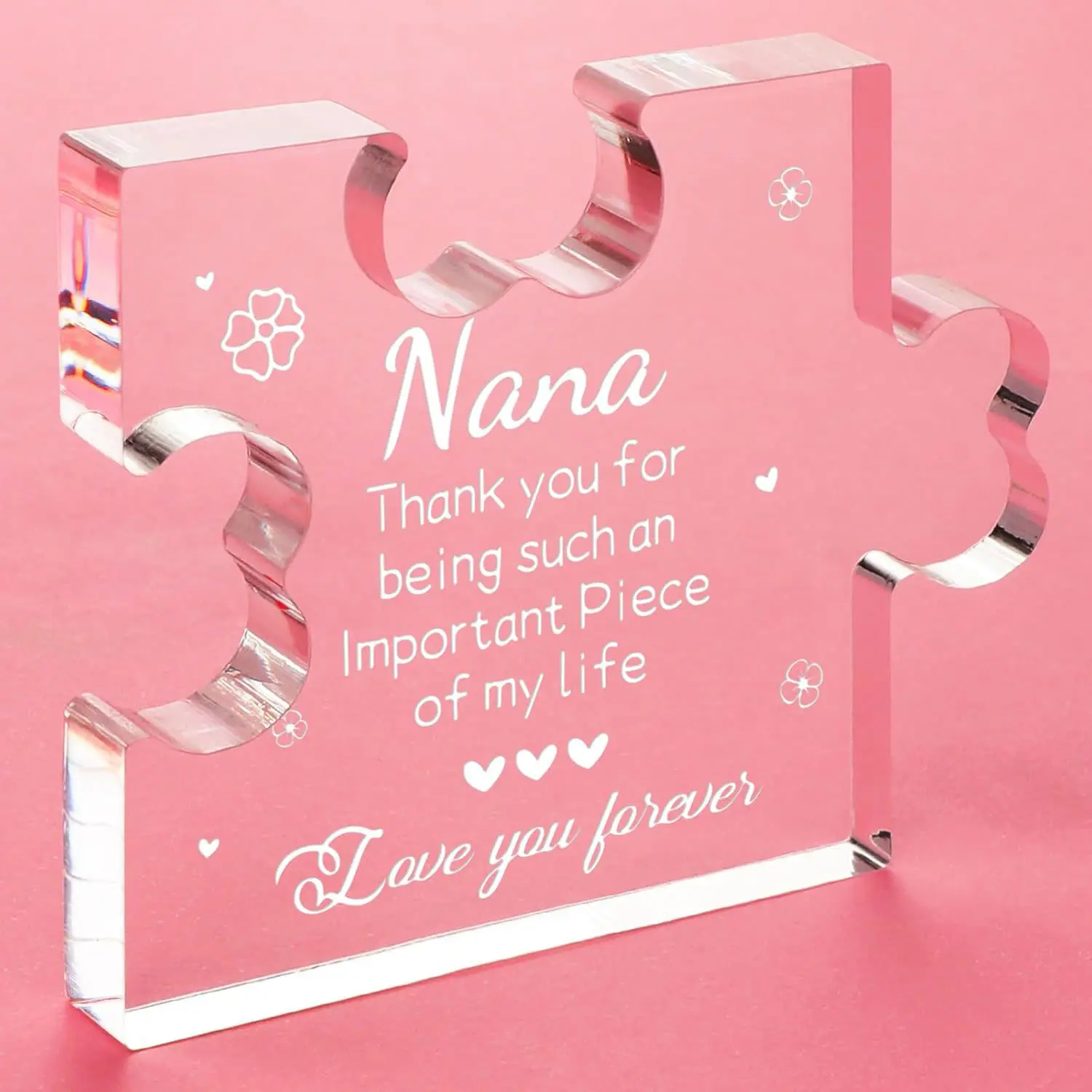 Nana Gifts Acrylic Plaque, Nana Christmas Gifts - Home Decor Products Christmas Anniversary Mothers Day Birthday Gifts for Nana Grandma Grammy Grandmother Desk Decorations