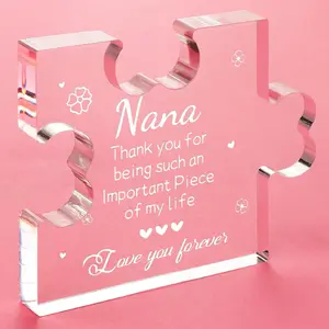 Nana Gifts Acrylic Plaque, Nana Christmas Gifts - Home Decor Products Christmas Anniversary Mothers Day Birthday Gifts for Nana Grandma Grammy Grandmother Desk Decorations
