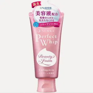 Shiseido Senka Perfect  Whip Collagen Foam Cleanser (Pink) | 120g (Japan Import)