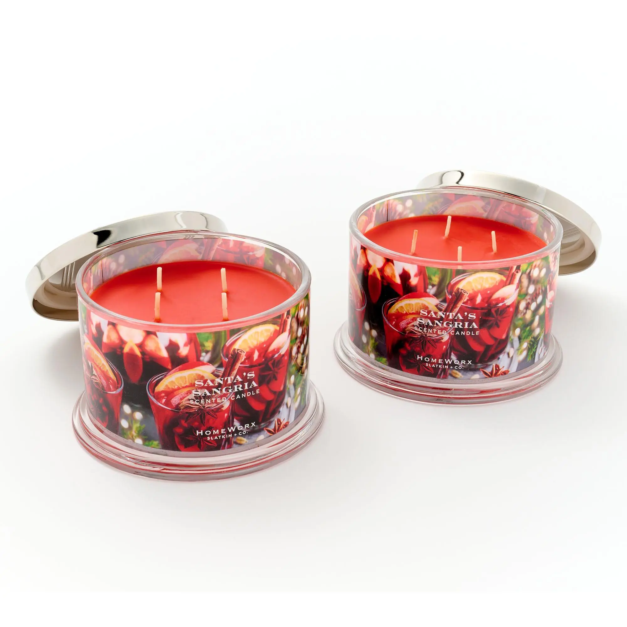 HomeWorx by Slatkin + Co. S/2 Santa's Sangria 18oz Candles