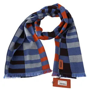 Missoni Multicolor Check Wool Unisex Neck Wrap  Scarf