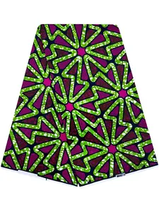 African Print Fabric Ankara Material, 6 Yards Kent Wax Cloth, Ideal for Crafting and Fashion Projects, Vibrant Patterns for Unique Designs