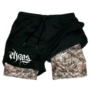 Camo Chaos Gothic "Double Layer" Gym Shorts