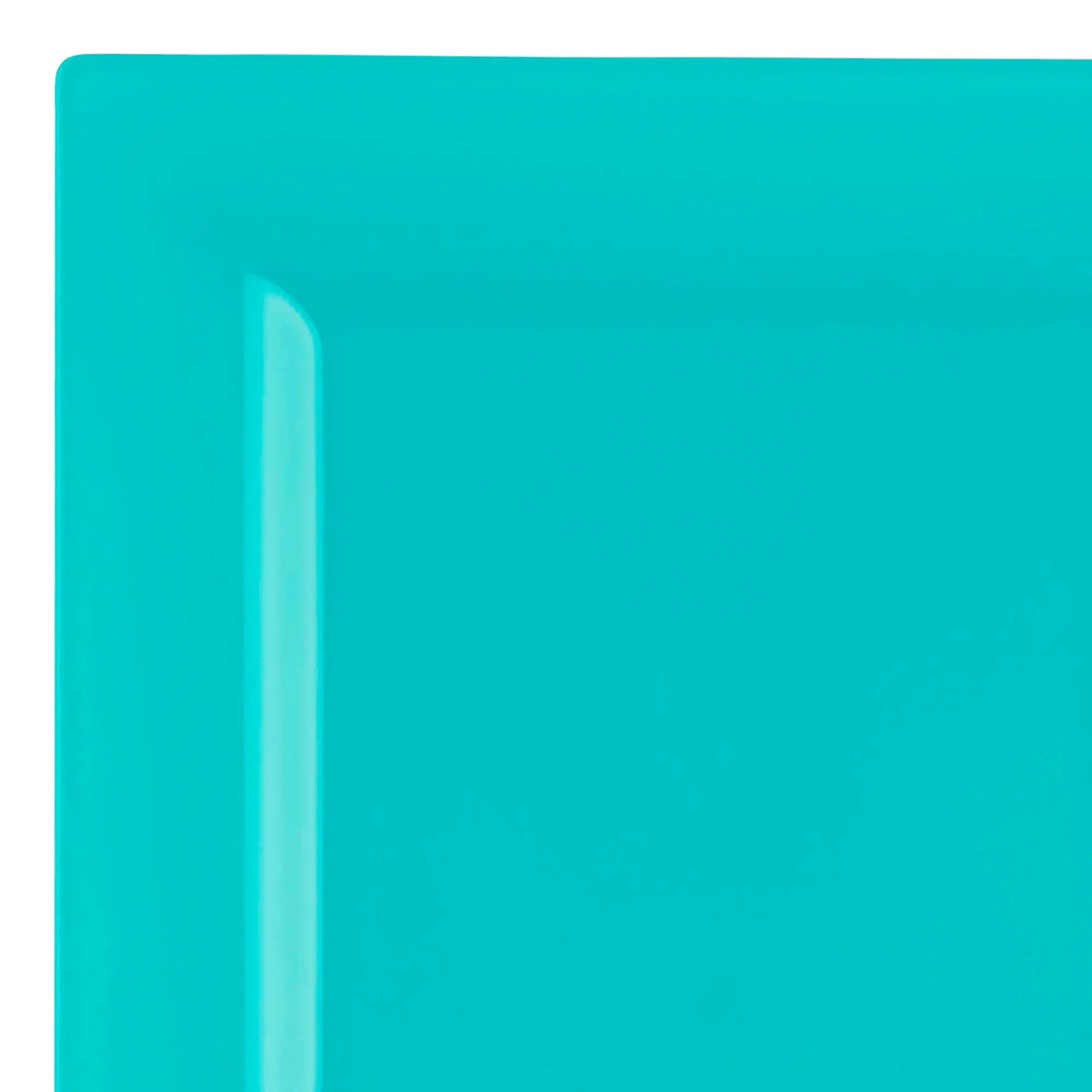 Sea Aqua Square Plastic Dinner Plates (9.5")