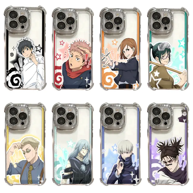 AnimeJujutsu Kaisen Cool Print Patterns Classic Colorful Anime Fans Phone Case for IPhone 17 16 15 14 13 12 11 Pro Max Plus Air Anti Fall Protective Drop-proof Gift Unique Design-SJQNDDK-GY,Ultra,HD,Dual,Card,5G, Cellphone, Casing, Cover