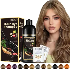 Light Brown Hair Dye Shampoo 3-in-1 for Women & Men - Instant  Color Shampoo 100% Gray Hair Coverage in 10-15 Minutes with Natural Herbal Ingredients - Long-Lasting, Natural Brown Color (17.6 Fl Oz)