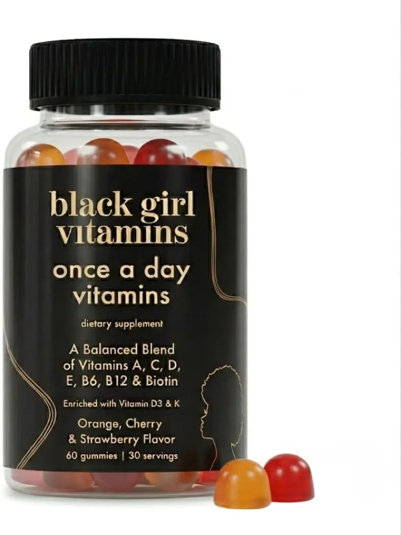 Black Girl Vitamins Once a Day  Womens Multivitamin Gummy Vitamin A, B, C, E and Zinc. Multivitamin for Women, Immune Support (30 Day Supply, Strawberry)4
