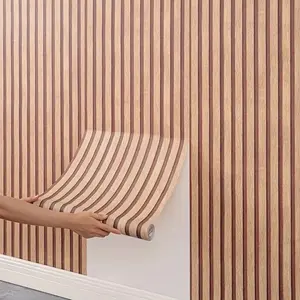Self-Adhesive Wood Grain Wallpaper Roll, Easy Cut & Apply, Smoke-Proof Texture Surface, Modern Decor for Bedroom Living Room Ceiling TV Wall, Wall Panels Roll