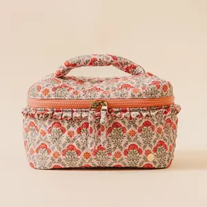 Everbloom Dusty Rose Glam & Go Quilted Cosmetic Bag