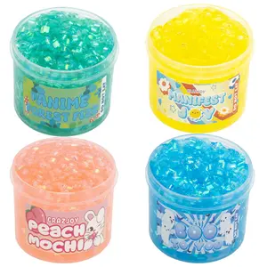 70ML Scented Crystal-Clear Slime Kit with Pipe Beads, Bulk Crunchy Glitter Slime for Christmas & Birthday Party Gift, Soft Non-Sticky Squishy Slime Putty Cute Toys