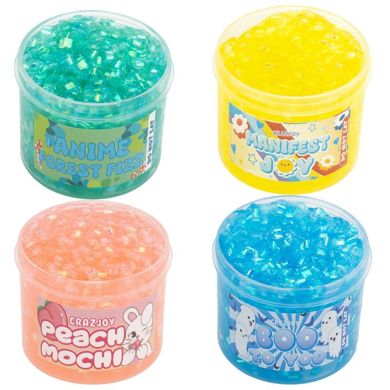 General Slime 70ML Scented Crystal-Clear Slime Kit with Pipe Beads, Bulk Crunchy ...