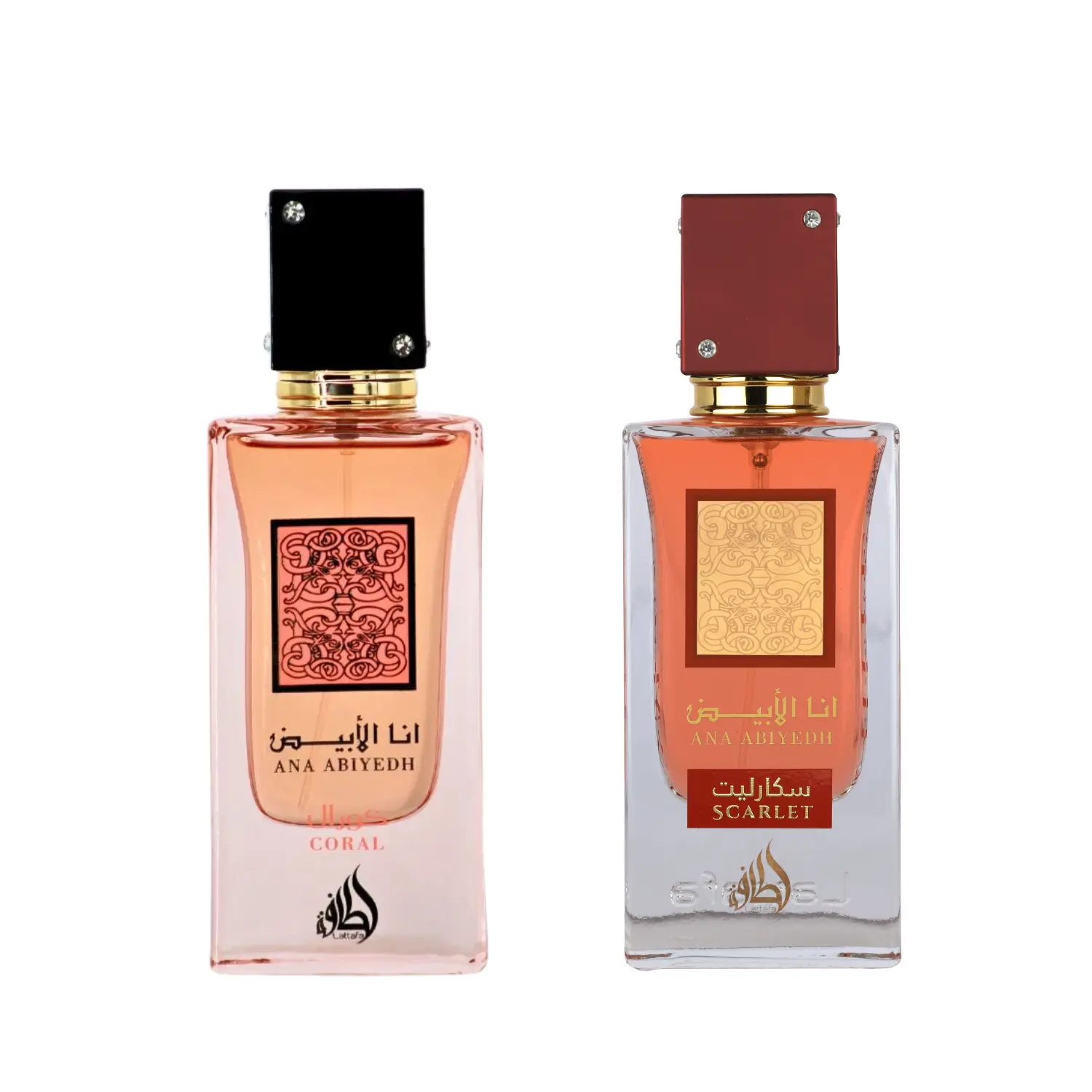 Lattafa Ana Abiyedh Coral + Ana Abiyedh Scarlet