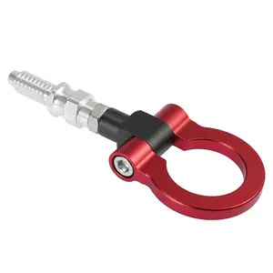 Aluminum Alloy Front Bumper Trailer Ring Eye Towing Tow Hook Screw for BMW 325i 335i 550i 125i 120i 330i 318i 530i