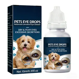 Pet Eye Drops, Cats And Dogs Remove Tears Relieve Eyes Itchy Cleansing Eye Drops