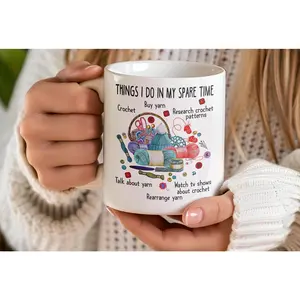 Funny Crochet Mug , Perfect Gift for Crocheters and Yarn Lovers, Knitting Enthusiasts, Crafting Gifts and Crochet Lovers