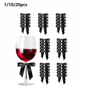 1/10/20pcs Ribbon Bow Decorations, Pre-Tied Knot Bows, Ideal for Gift Wrapping, Candy Bags, Party Favors, Wedding Decoration, Gift Wrapping Supplies