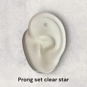 Star gem flat back stud (ear, lip, nose)