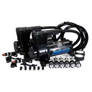 Dual HB-3Q Air Compressors | 200 PSI Capable | 100% Duty Cycle @ 100 PSI | Weather Resistant | 12-Volt DC