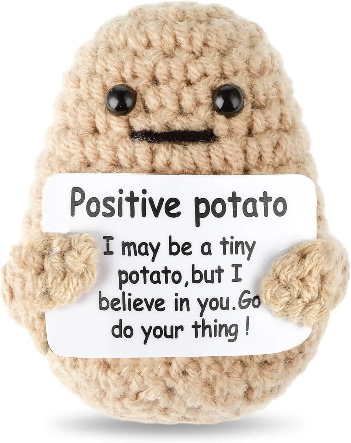 Positive Potato Crochet Mini Knitted Potato Toy Home Decorations Encouragement Gifts (Positive Potato