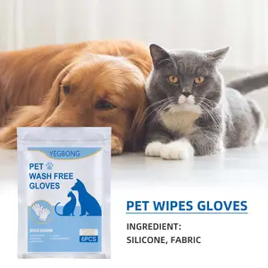 Pet wash free gloves, cat and dog cleaning, hair removal, hair removal, wet wipes, and cat dry cleaning gloves