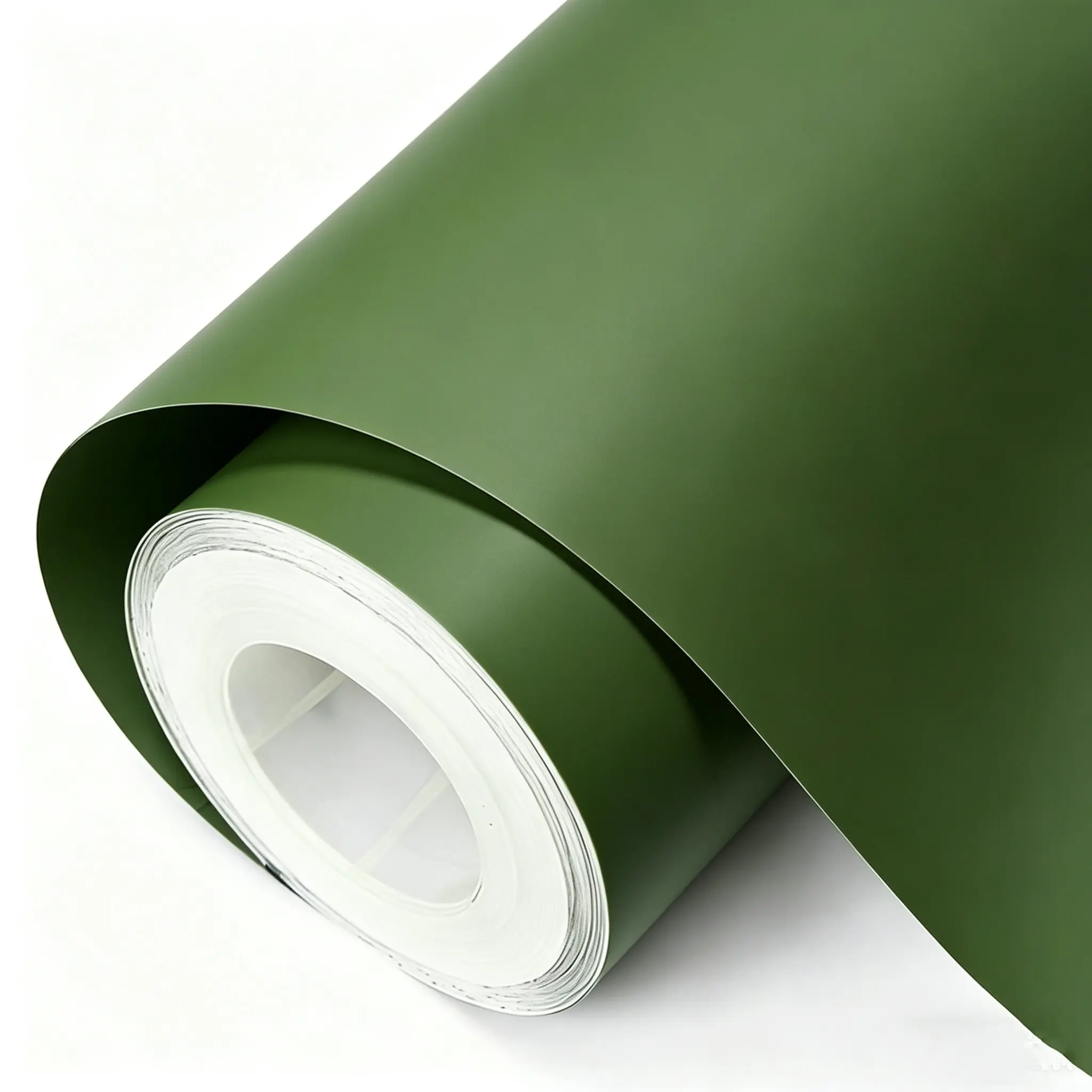 Premium Matte Army Green Vinyl Wrap Film With Air Release Self Adhesive DIY Sticker Decal For Bicycle Console Computer Phone Car Decorative Sticker Easy Car Decals Car Styling Decals Car Stickers Vinyl Wrap For Cars