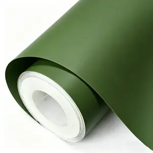 Premium Matte Army Green Vinyl Wrap Film With Air Release Self Adhesive DIY Sticker Decal For Bicycle Console Computer Phone Easy