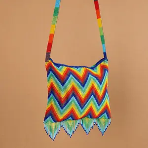High Voltage - Electrifying Beaded Purse, Perfect for Festivals - Handmade by Indigenous Artisans - Mother Sierra