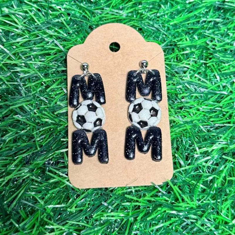Soccer Mom Ball Post Earrings