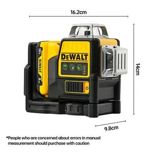 New DeWalt DW089LG 12-line green laser level with 3 sides 360° vertical and horizontal projection