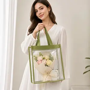 PVC Ultra-Transparent Handbag Gift Bag, Dust Cover Design, Durable PVC Material, Ideal Gift Packaging, Elegant Packaging Solution